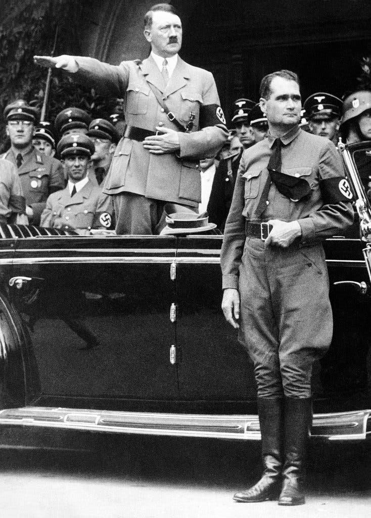 Rudolf Hess with Adolf Hitler